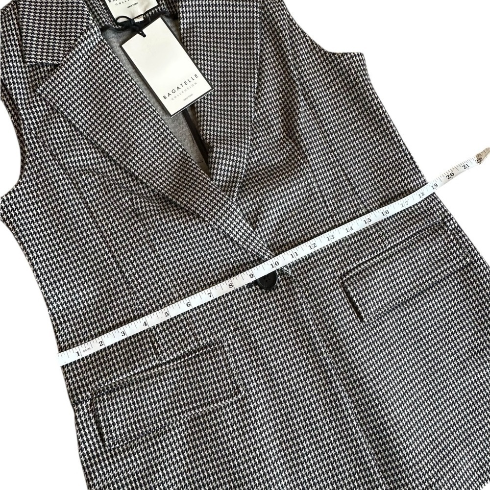 Bagatelle Black and White Houndstooth Vest - Picture 11 of 14